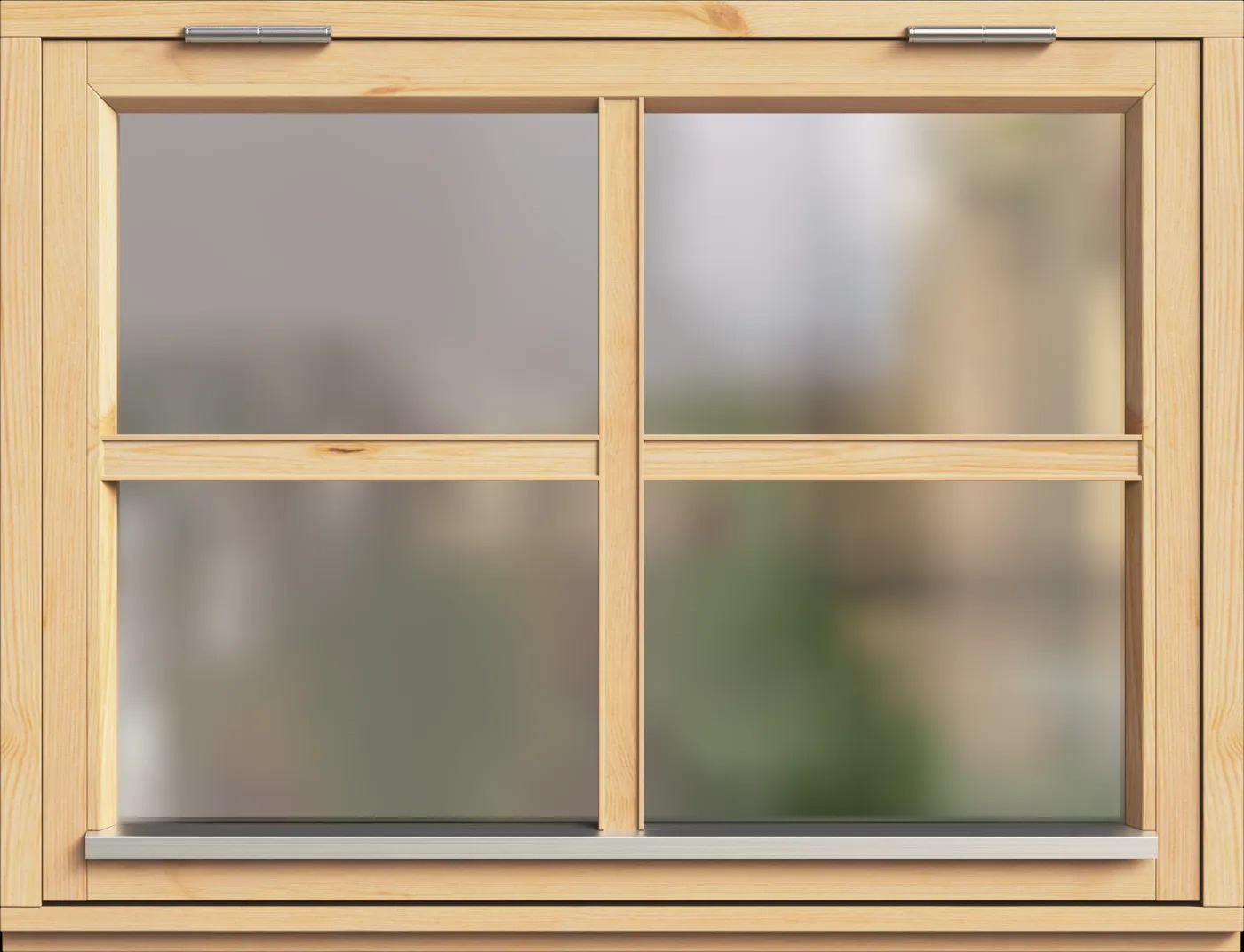 Fönster 8x6 överhängt, med spröjs