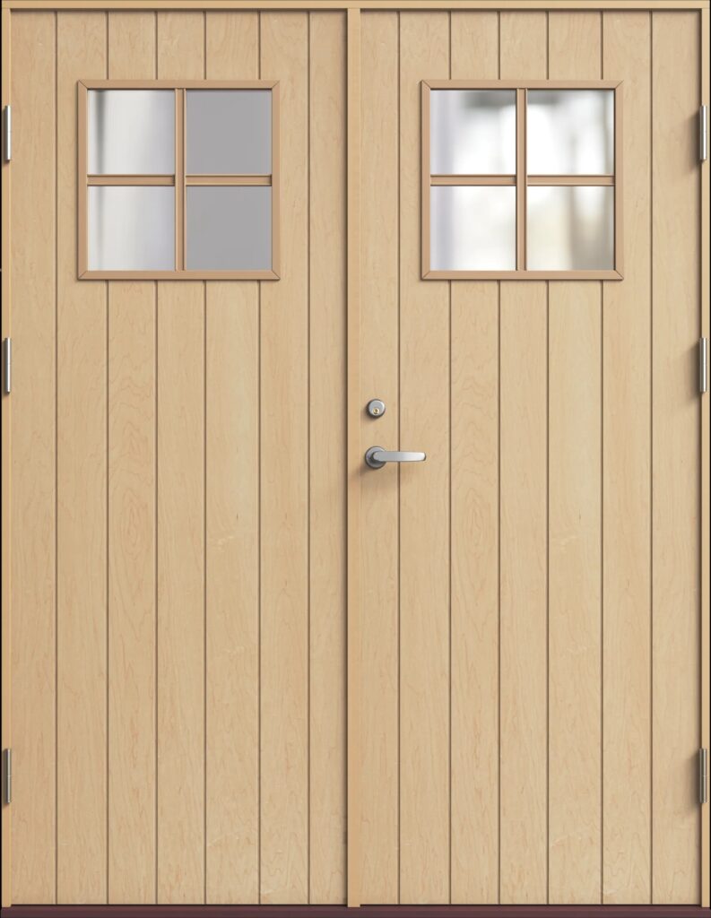 Pardörr 16x20 18° fönster med spröjs, HH