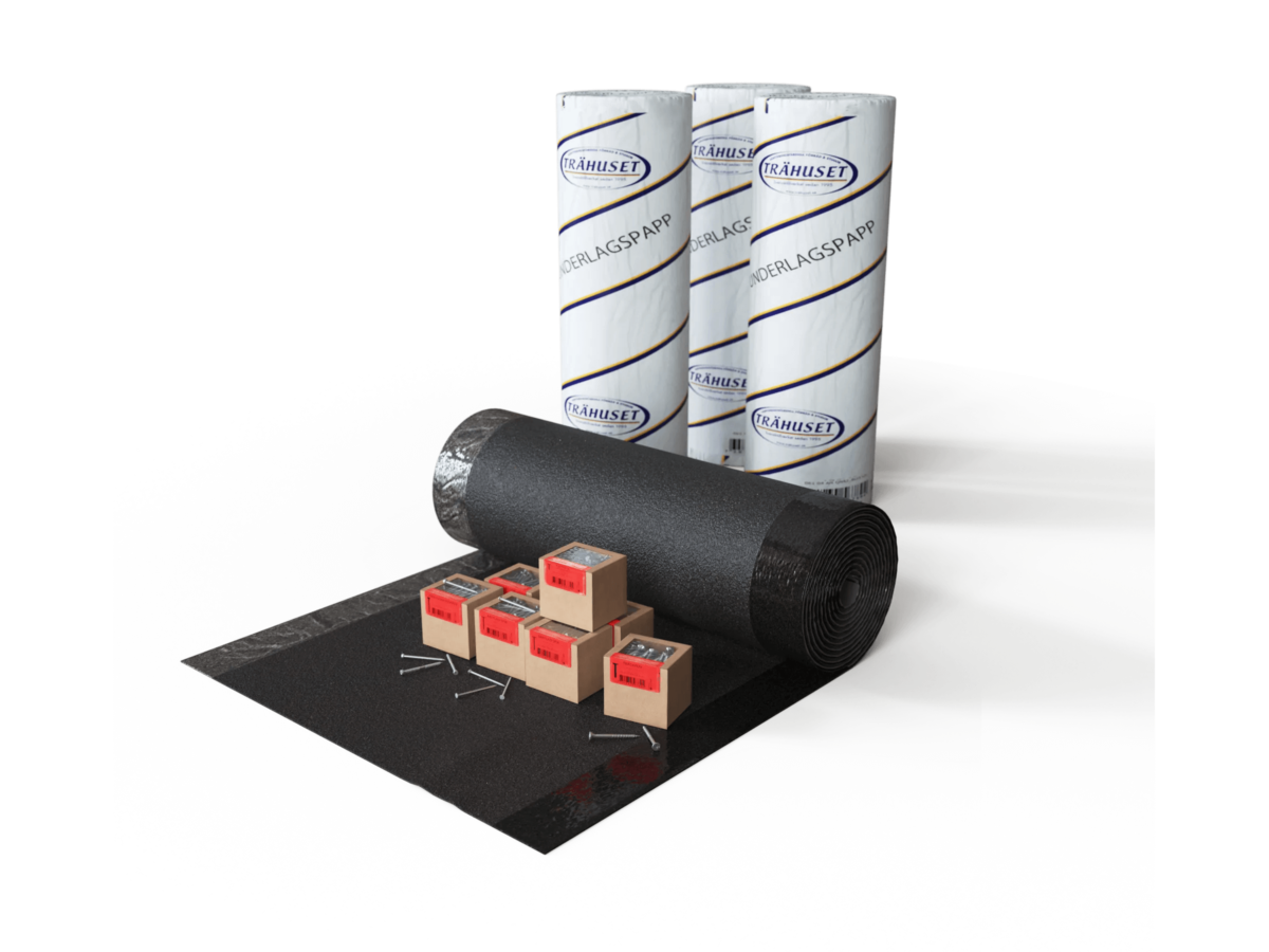 Underlagspapp, spik, skruv - för stugor 40 m²